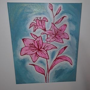 Large Lily Homemade Painting
